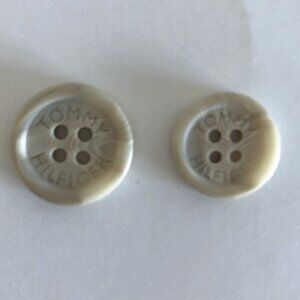 Tommy Hilfiger Replacement Buttons Set of 2 Light Beige  4-Hole Plastic